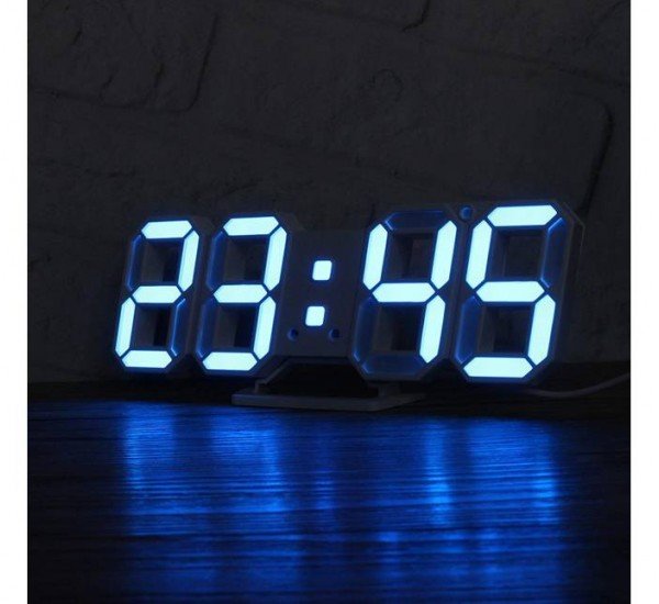 Настолен 3D LED часовник 3638L, календар, термометър, 0°C до 50°C -  Prodavase.bg